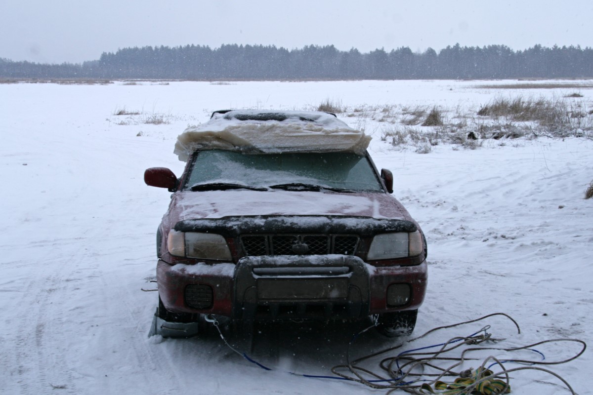 Спасаем автомобиль из-подо льда. из личного опыта…