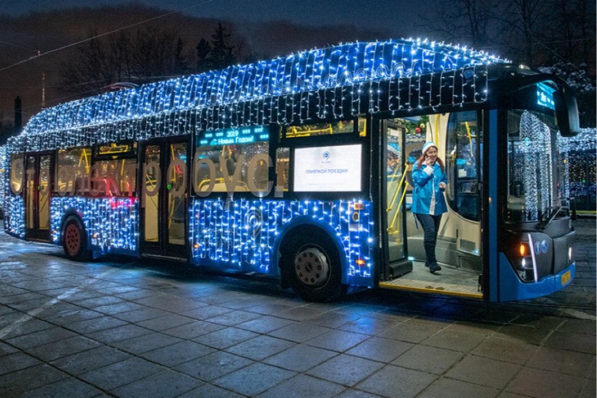 Электробусы – вне закона: новогодняя подсветка транспорта признана нарушением